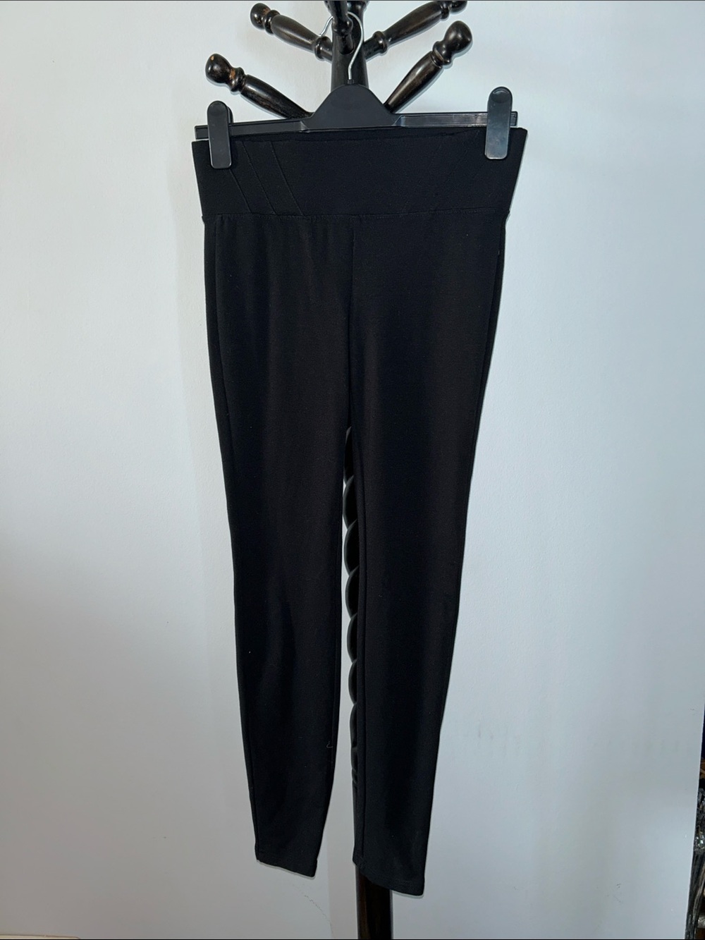 Women's Black High-Waist Ponte Leggings 8.T